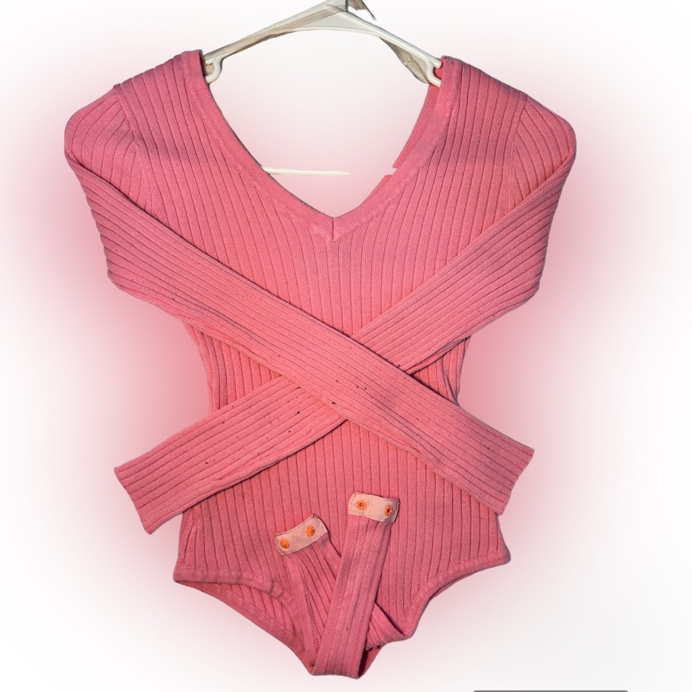 FASHIONNOVA PINK BASIC BODYSUIT